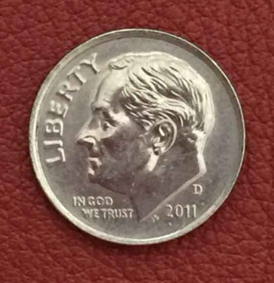 2011 D  Roosevelt Dime - Actual coin - Free shipping.