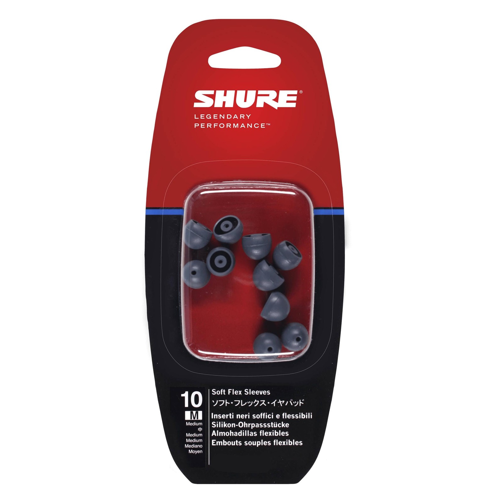 Shure EASFX1 Gray Soft Flex Sleeves Medium 10pk
