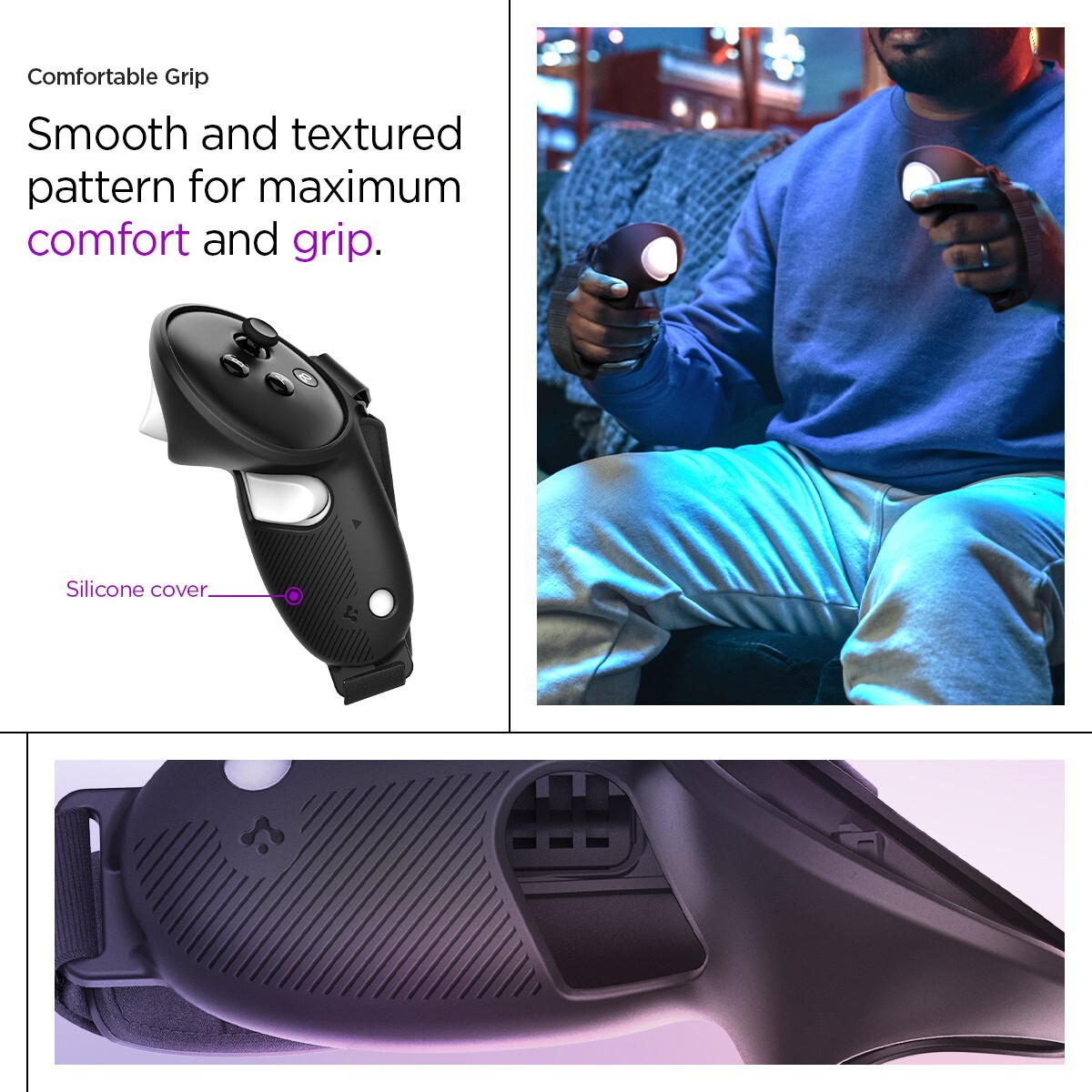 Spigen [Silicone Fit] Controller Grips Case | for Meta Quest 3