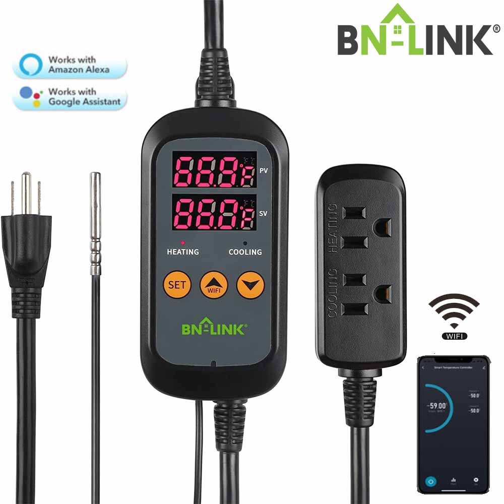 BN-LINK Smart WiFi Digital Temperature Controller Heating Cooling Dual Output