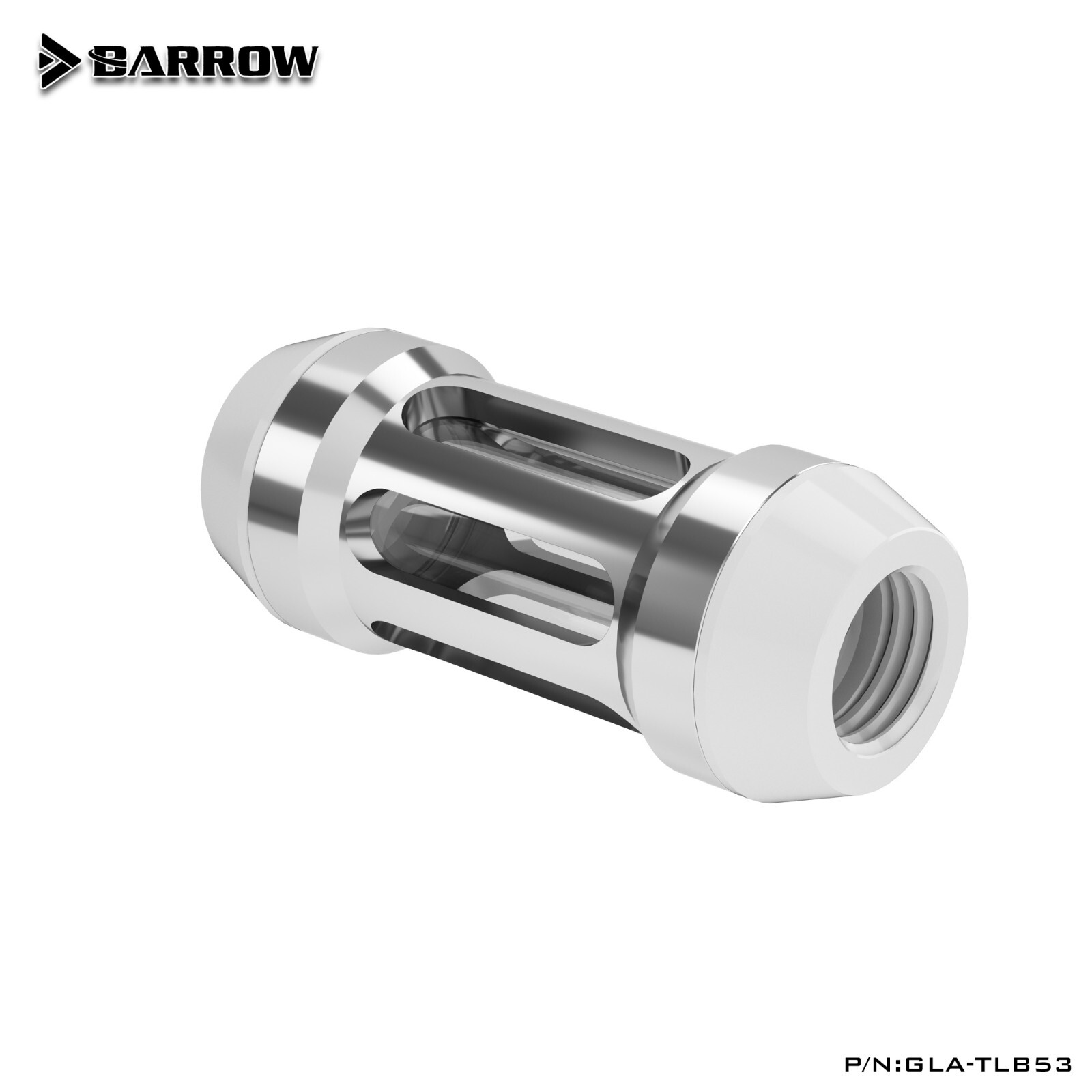 Barrow G1/4" Water Cooling Composite Plate Filter Chromed White GLA-TLB53