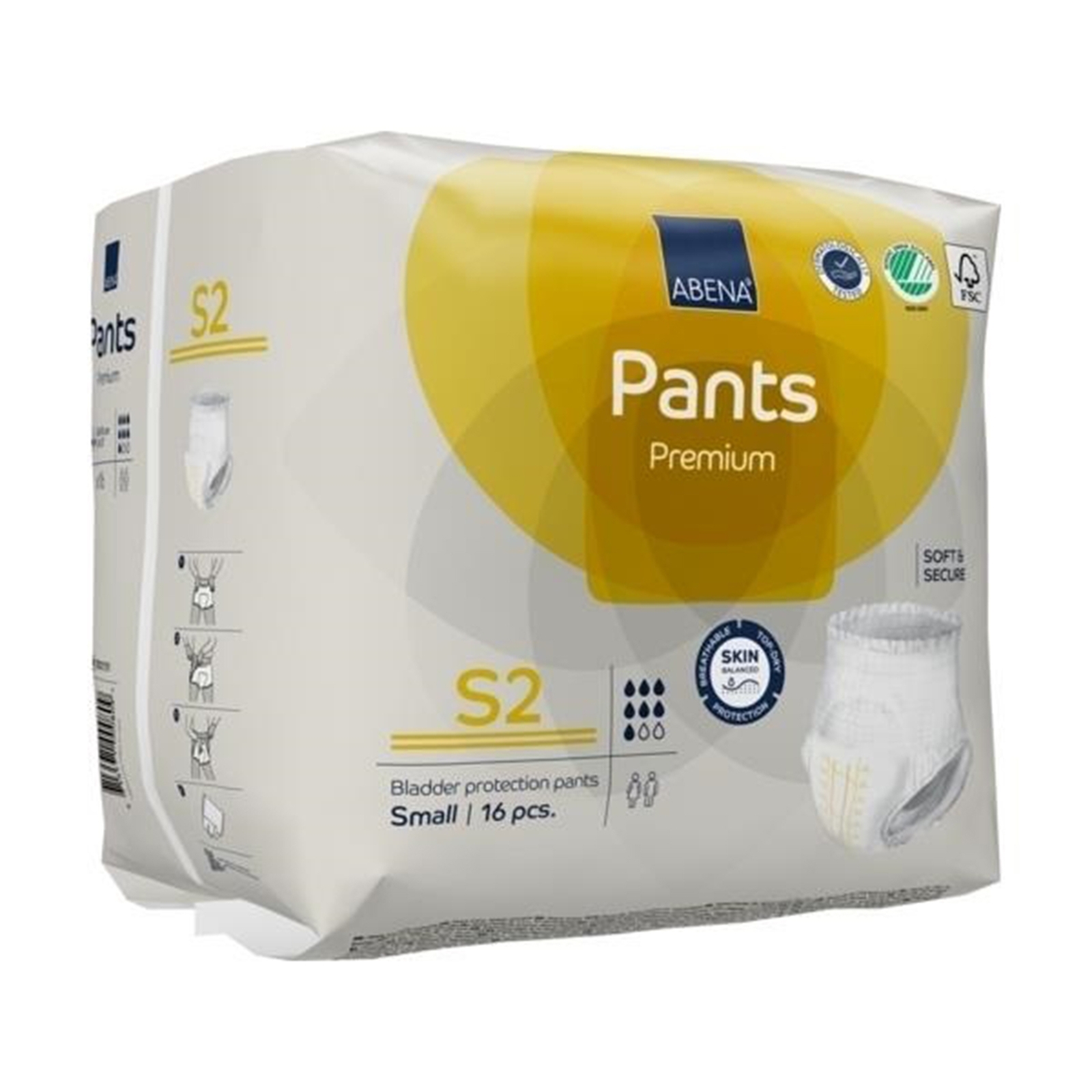 Abena Disposable Underwear Small 16 Ct