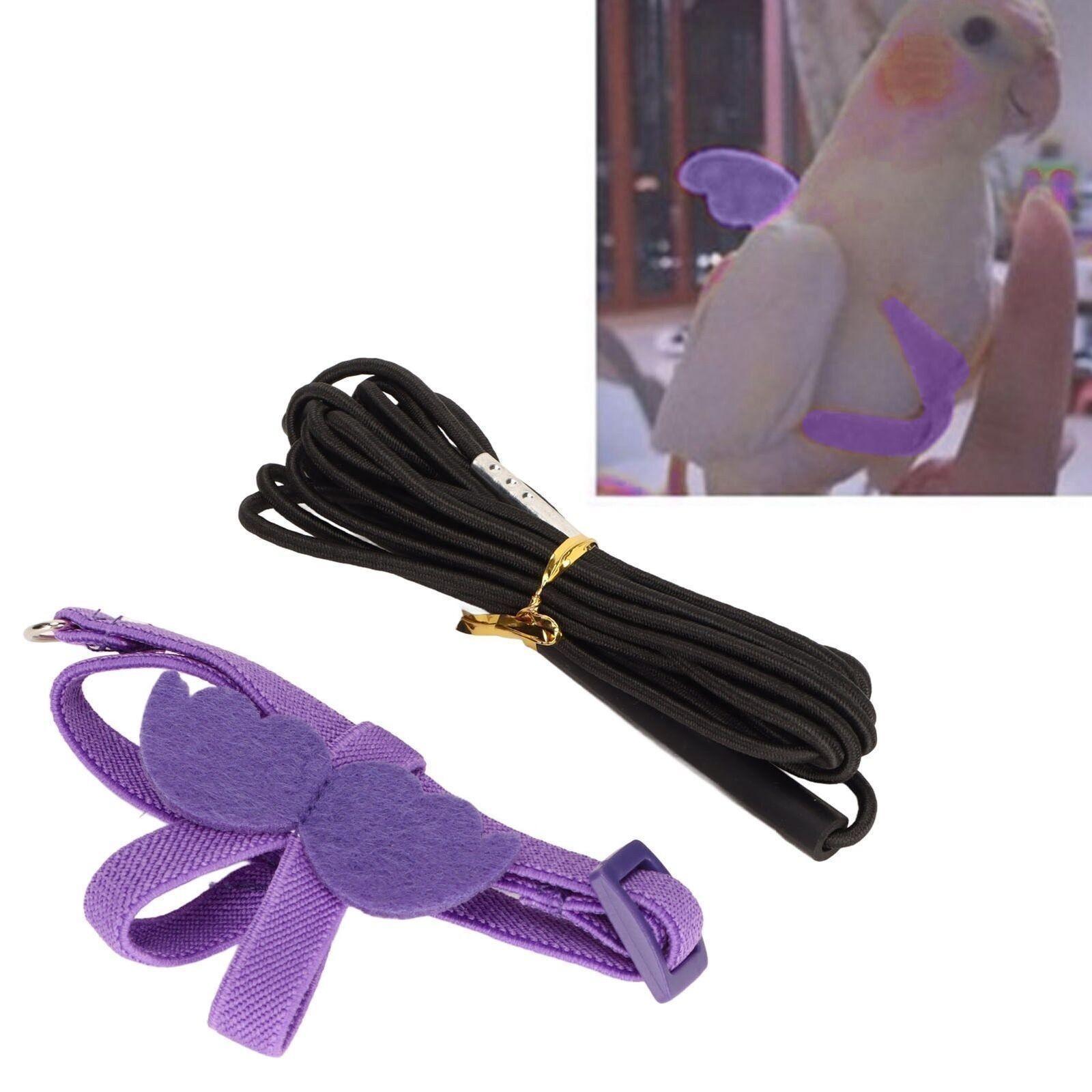 Bird Harness and Leash Super Light Adjustable Bite Resistant  Harness