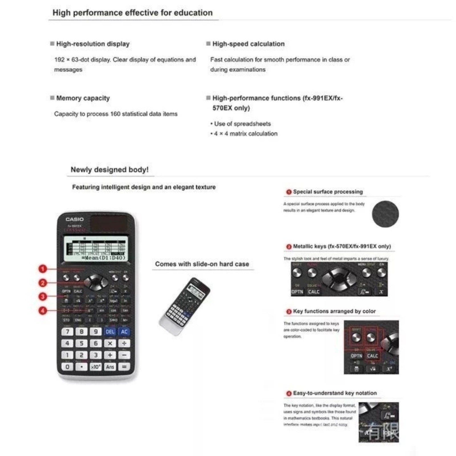 Casio Fx-991ex Classwiz Advanced Engineering Scientific Calculator-552 Function