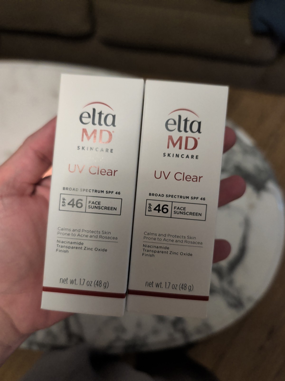 2x EltaMD UV Clear Broad-spectrum  SPF 46 1.7 oz EXP2029 New! Twin Pack