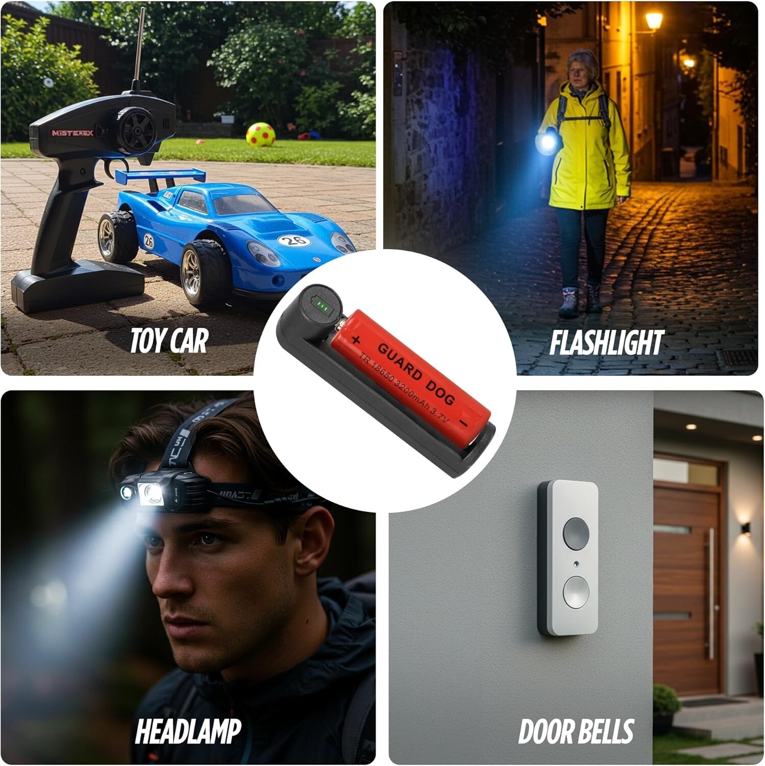 Guard Dog Security USB Battery Charger – Single Slot, Fast Charge, LED Indicator