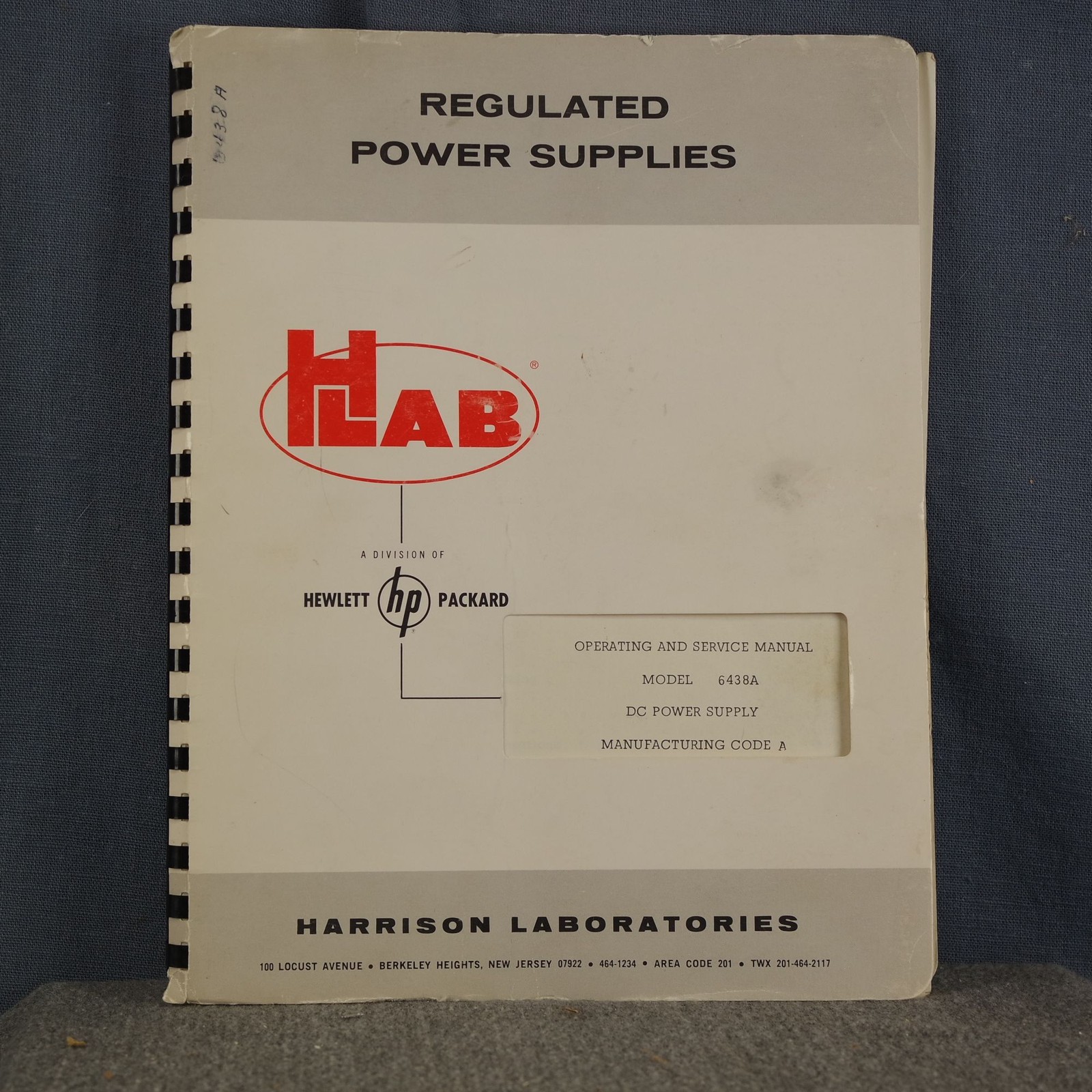 HP Model 6438A DC Power Supply Operating and Service Manual
