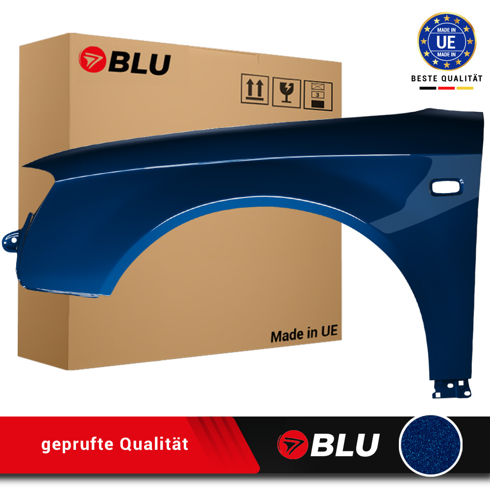 Fender For Audi A4 B7 LZ5C Left Blue 04-08 Front Painted New