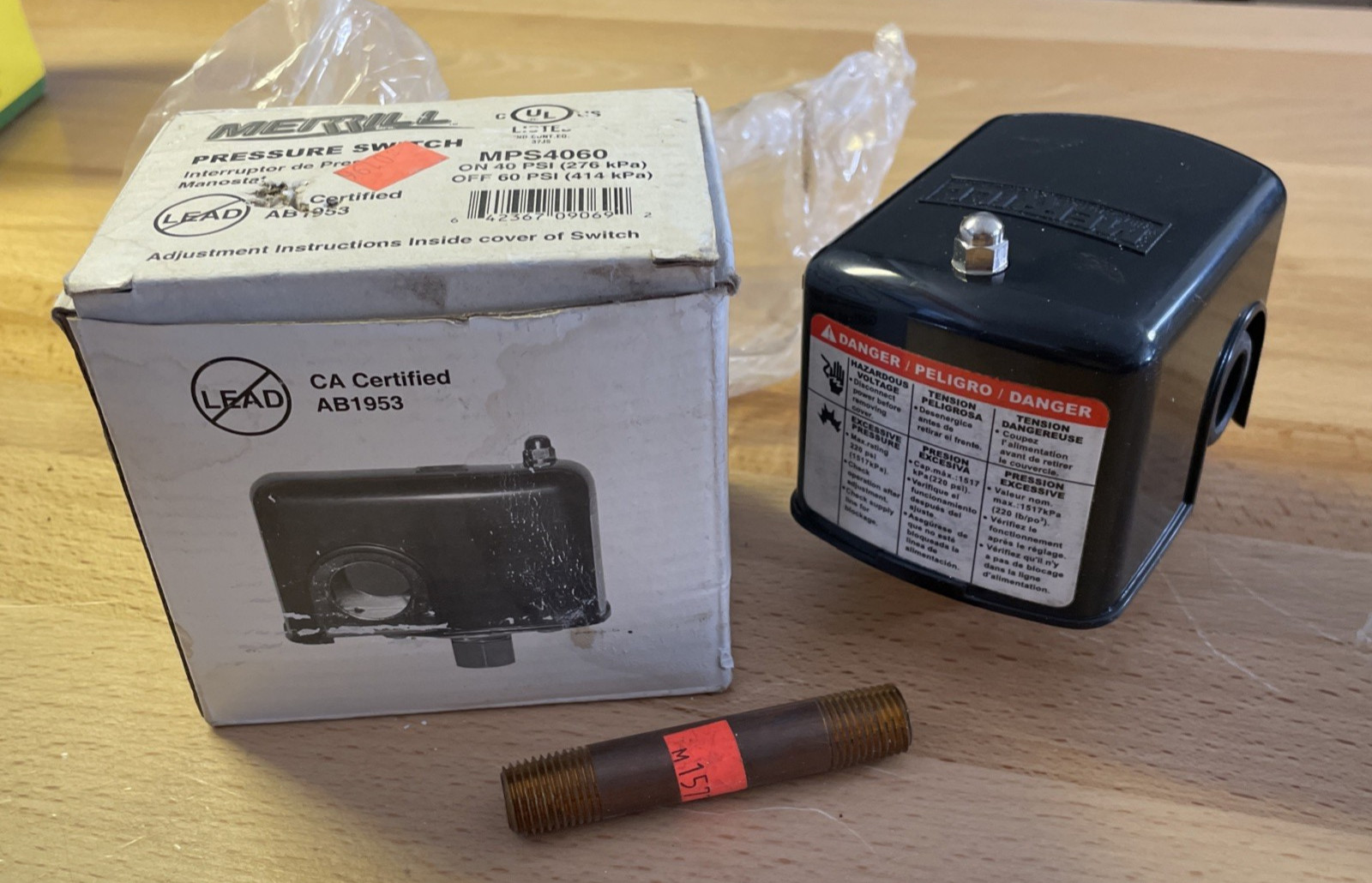 Merrill MPS4060 Pressure Switch