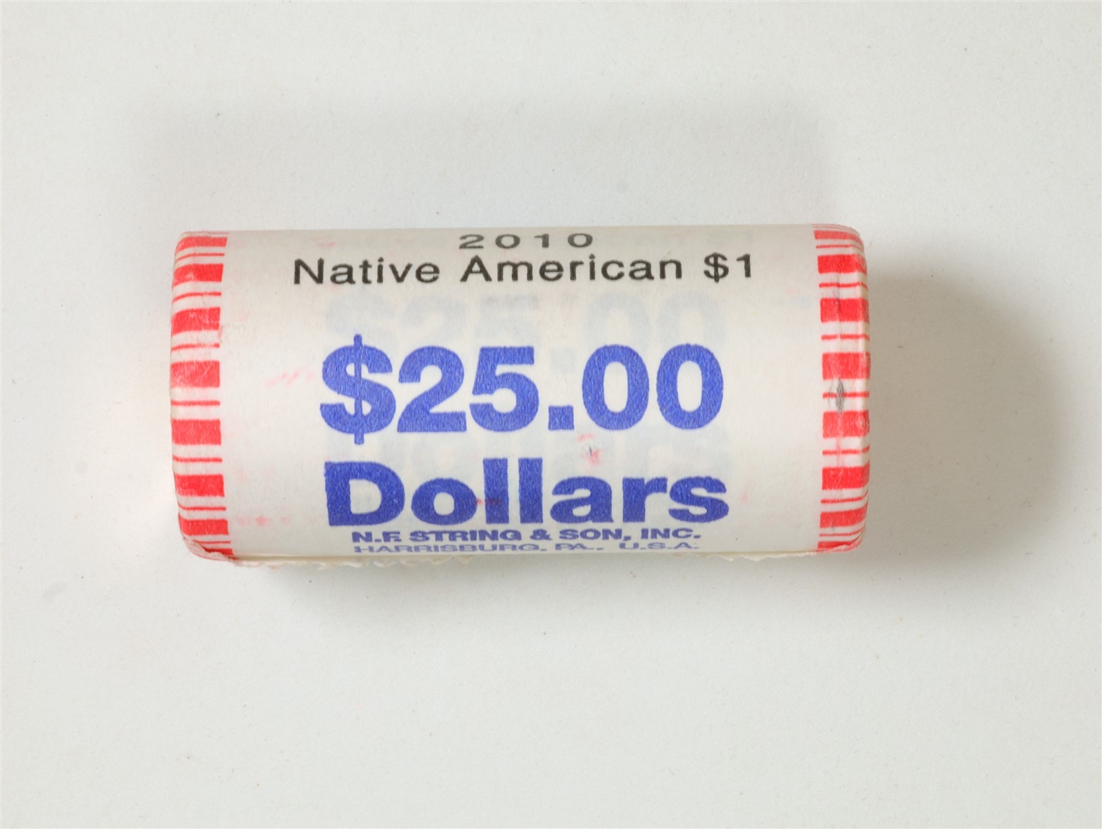 2010  Uncirculated Native American Dollars Bank Wrapped Roll $25