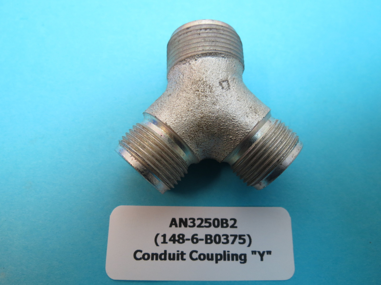 AN3250B2 Coupling “Y” Fitting Post WWII era Aircraft for Electrical Wire Routing