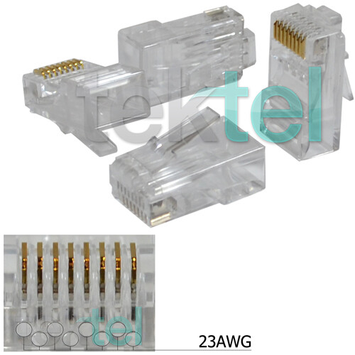 Ethernet Gold Plated Network Connector RJ45 8P8C CAT6 Modular Plug (100/pack)