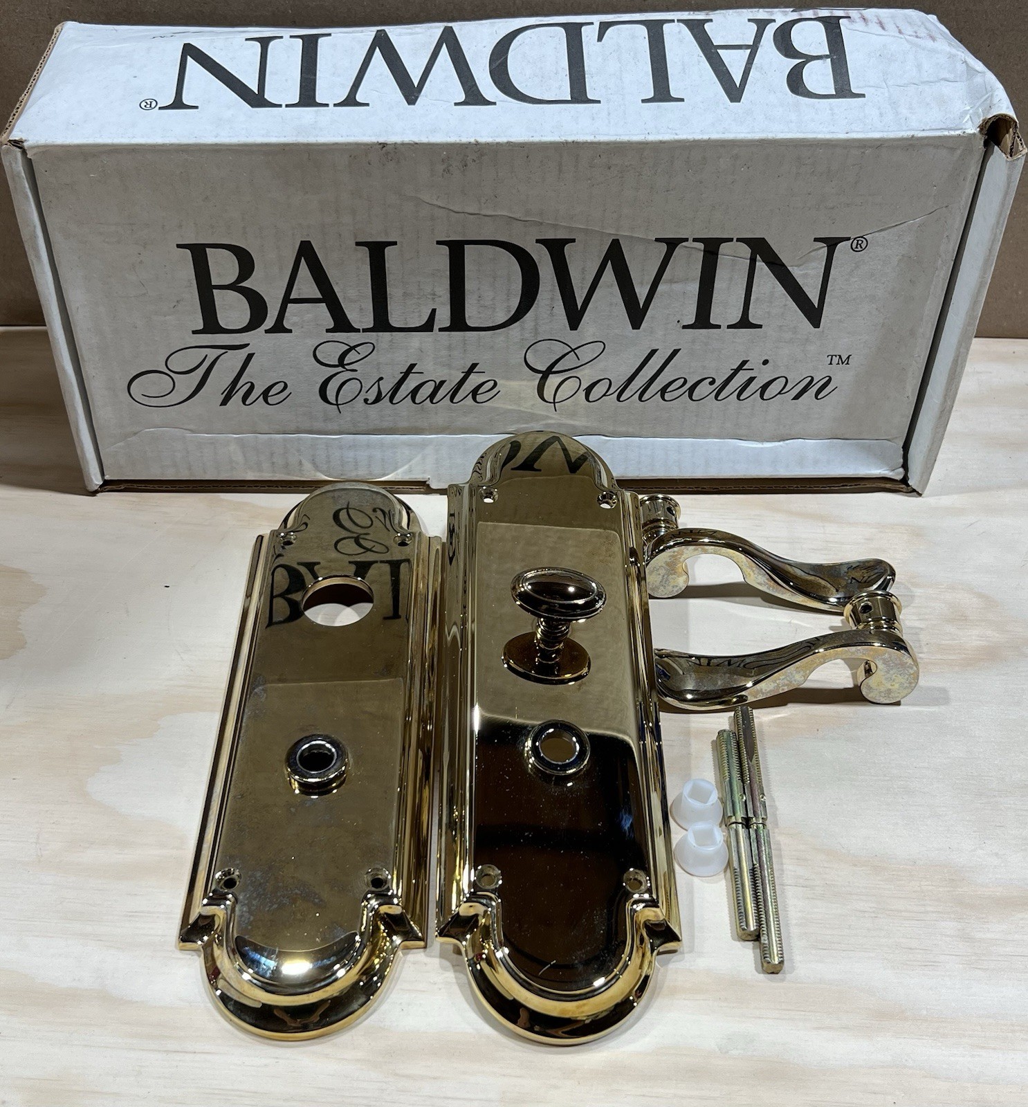 Baldwin 6951-003-ENTR Entrance Kit Stanford Polished Brass Finish Incomplete