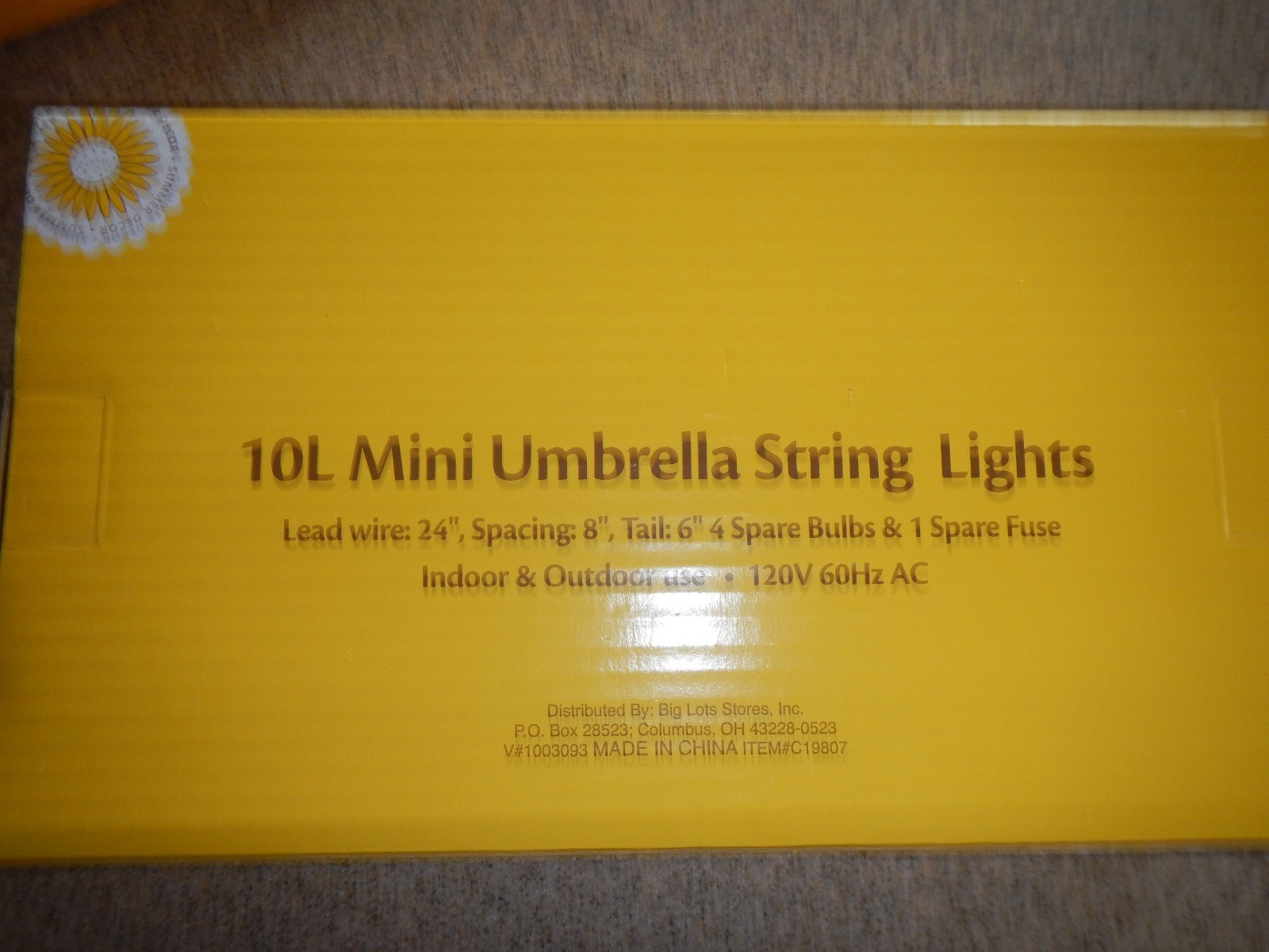 Lot of 4 Sets of 10 Multi-color Umbrella shaped Oriental Style String Lights NEW
