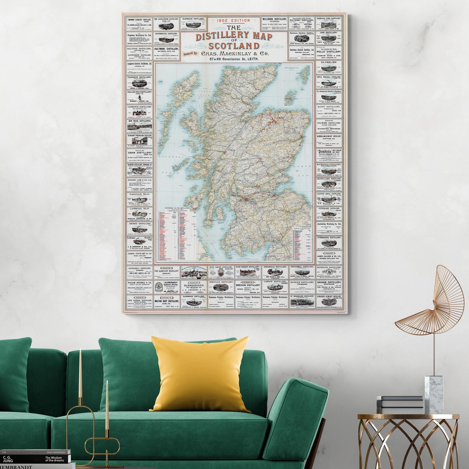 1902 Scotland Distillery Map – Whisky Regions, Distilleries & Scotch Legacy