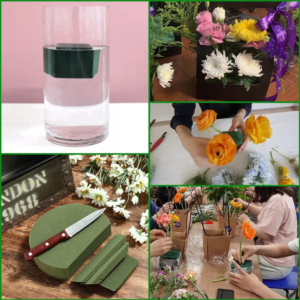 20 PCS Round Floral Foam,Green Wet Foam Block,Wet Florist 20
