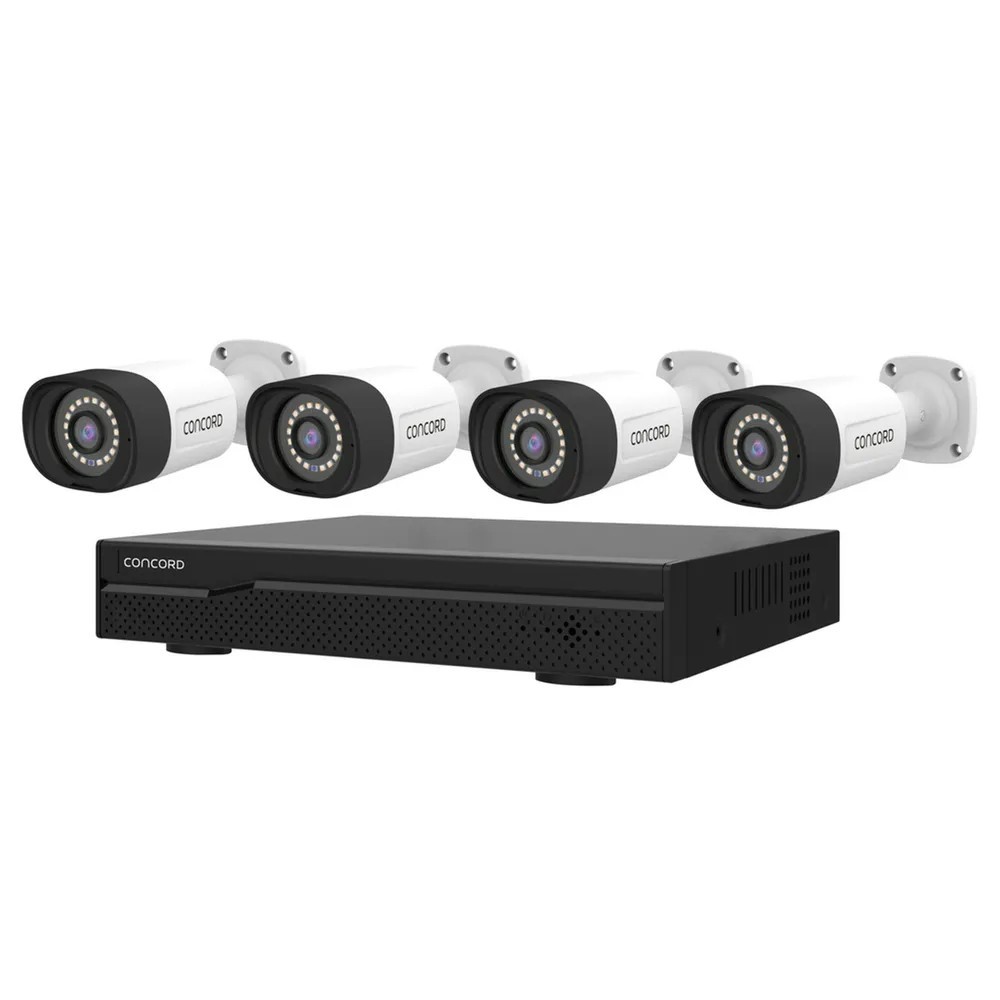 Concord 4 Channel 5MP NVR Kit 4TB with 4x 5MP Bullet Cameras IP66 V4