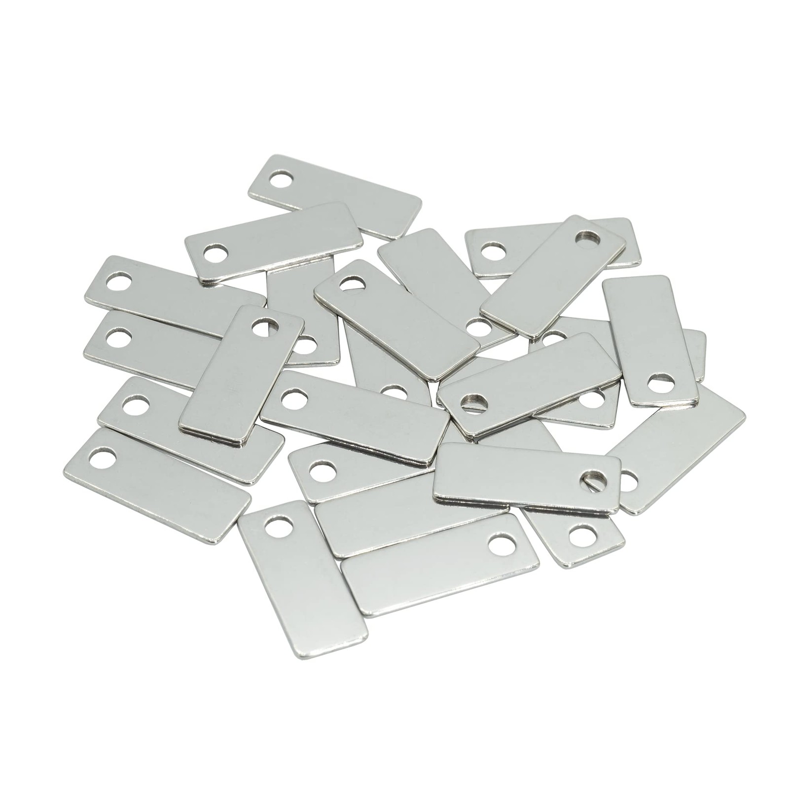 StayMax Metal Engraving Blanks Stamping 304 0.98inch*0.39inch, Silver