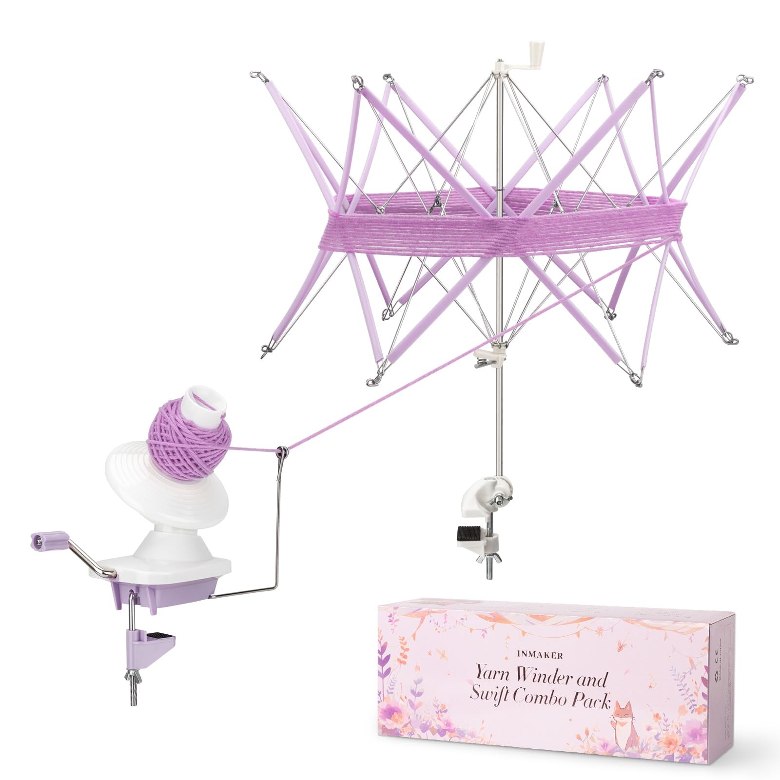 Yarn Winder and Swift, Ball Winder and Swift Combo for Crocheting & Knitting,...