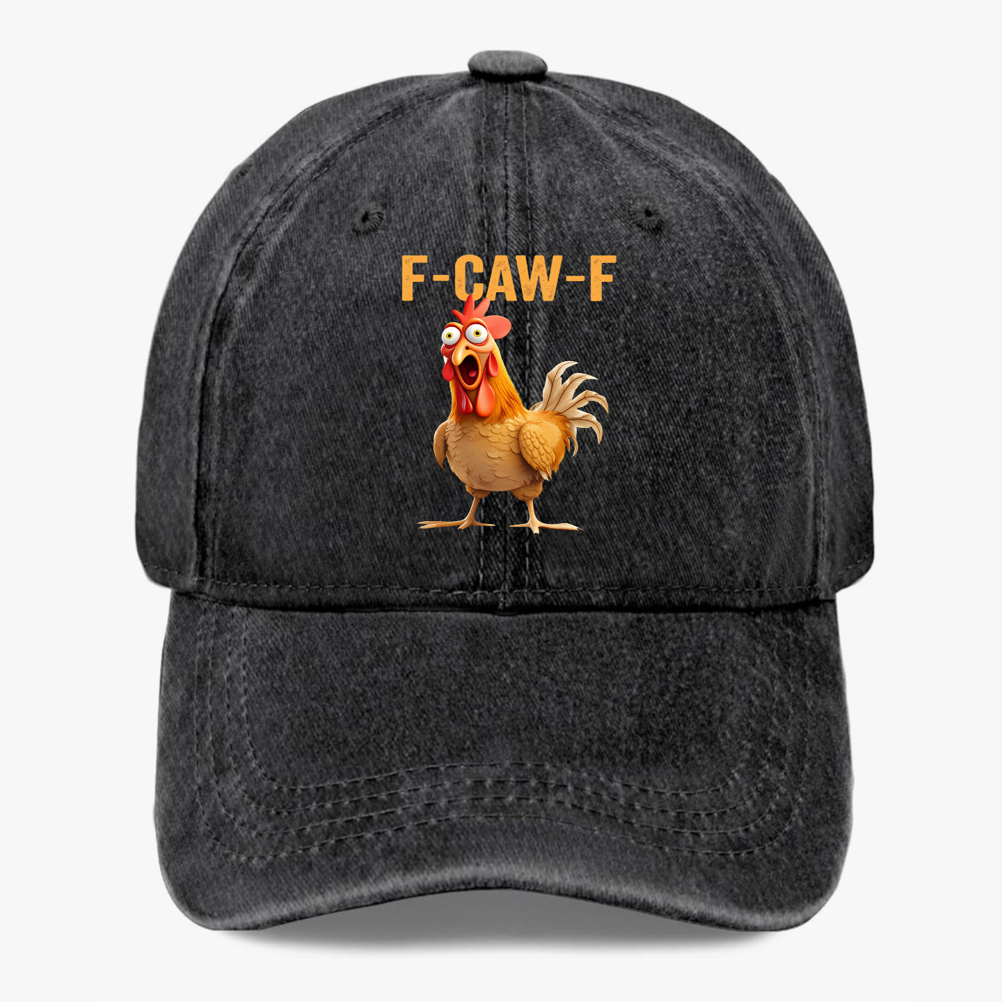 Funny Chicken Hat F Caw F Rooster Meme Humor Baseball Cap