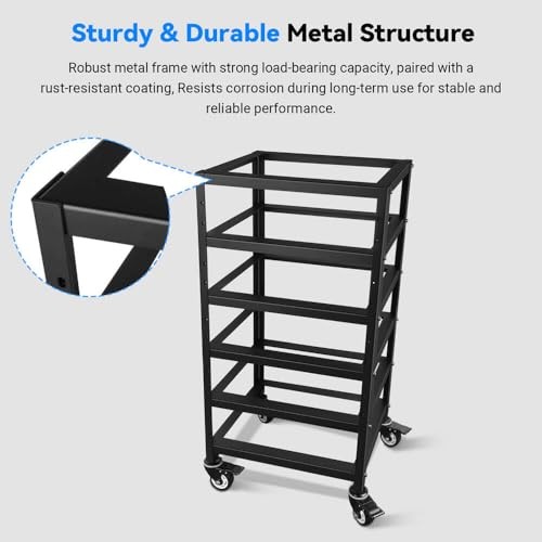 SUNGOLDPOWER 3U Server Rack 5-Layer for Stackable 48V 100AH Rack Lithium