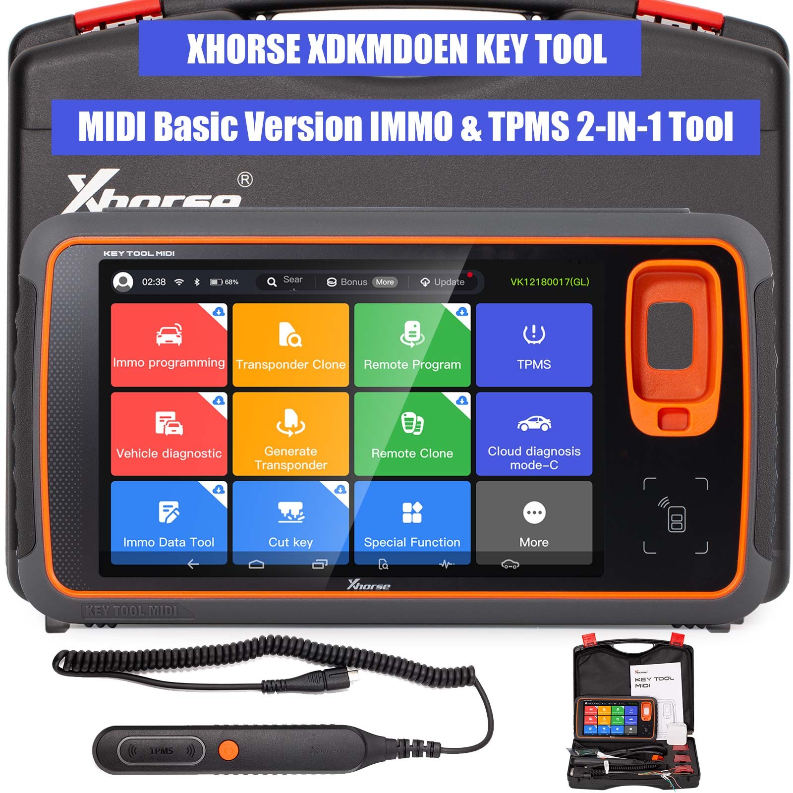XHORSE VVDI KEY TOOL MIDI Basic Version IMMO Progarmmer Diagnostic TPMS Function