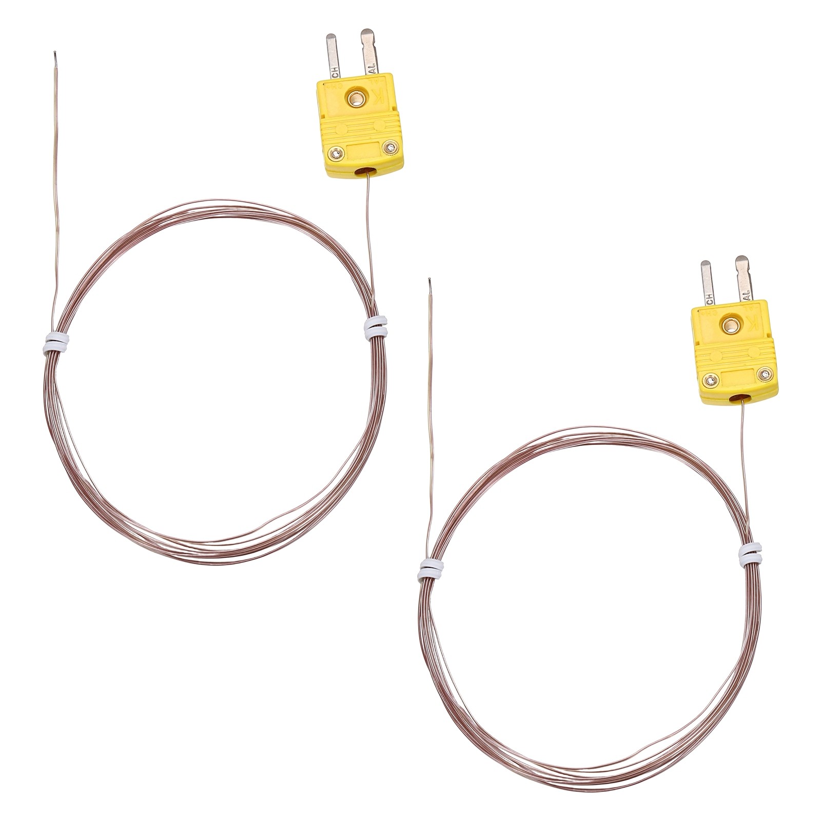 2Pcs K Type Thermocouple 9.8ft Temperature Sensing Line -40°C-260°C