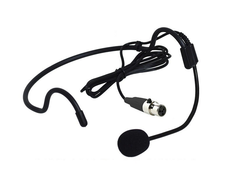Headset Microphone for Shure QLXD1 Wireless Bodypack Transmitter Cardioid Black