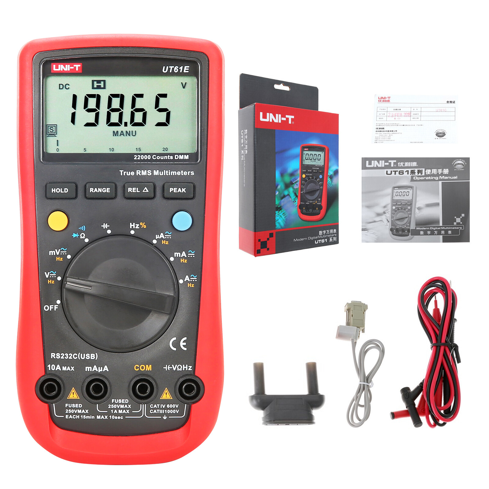 UT61E True RMS Digital Multimeter PC Link AC/DC Voltage Current Tester