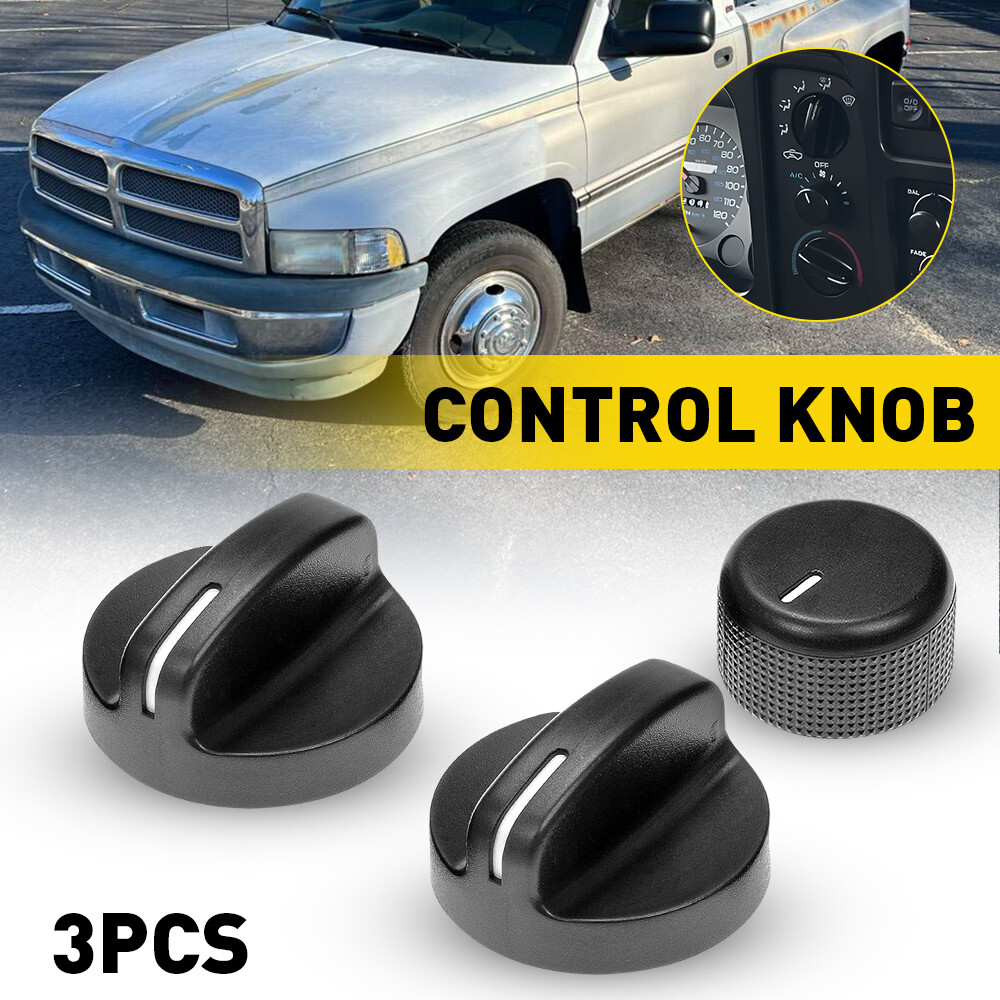 For 94-97 Dodge Pickup Truck Ram Dash 1500 2500 Heater A/C Climate Control Knobs