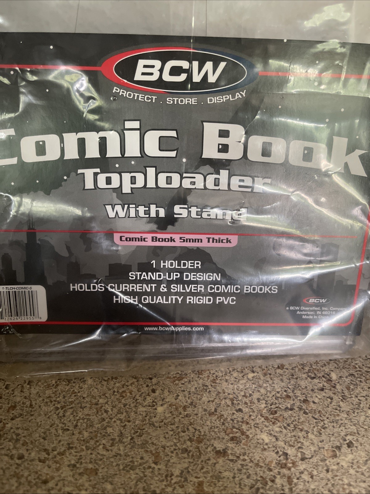 1 BCW Silver Age Comic Book Holder Rigid Sleeve Hard Plastic Topload Case Sheet