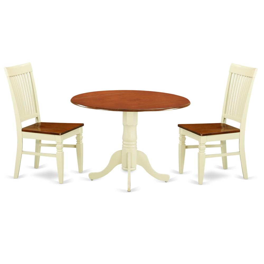Dining Room Set Buttermilk & Cherry, DLWE3-BMK-W