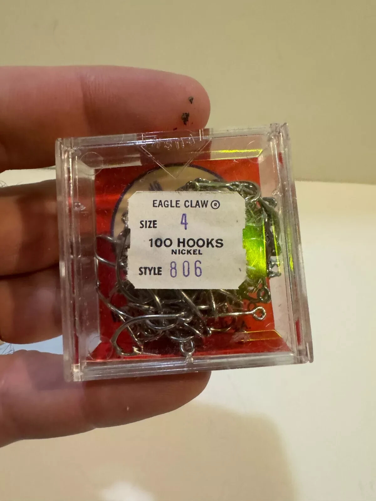 Vintage Fishing Hooks Eagle Claw Sz 4 100ct Style 806 Nickle Hooks P3