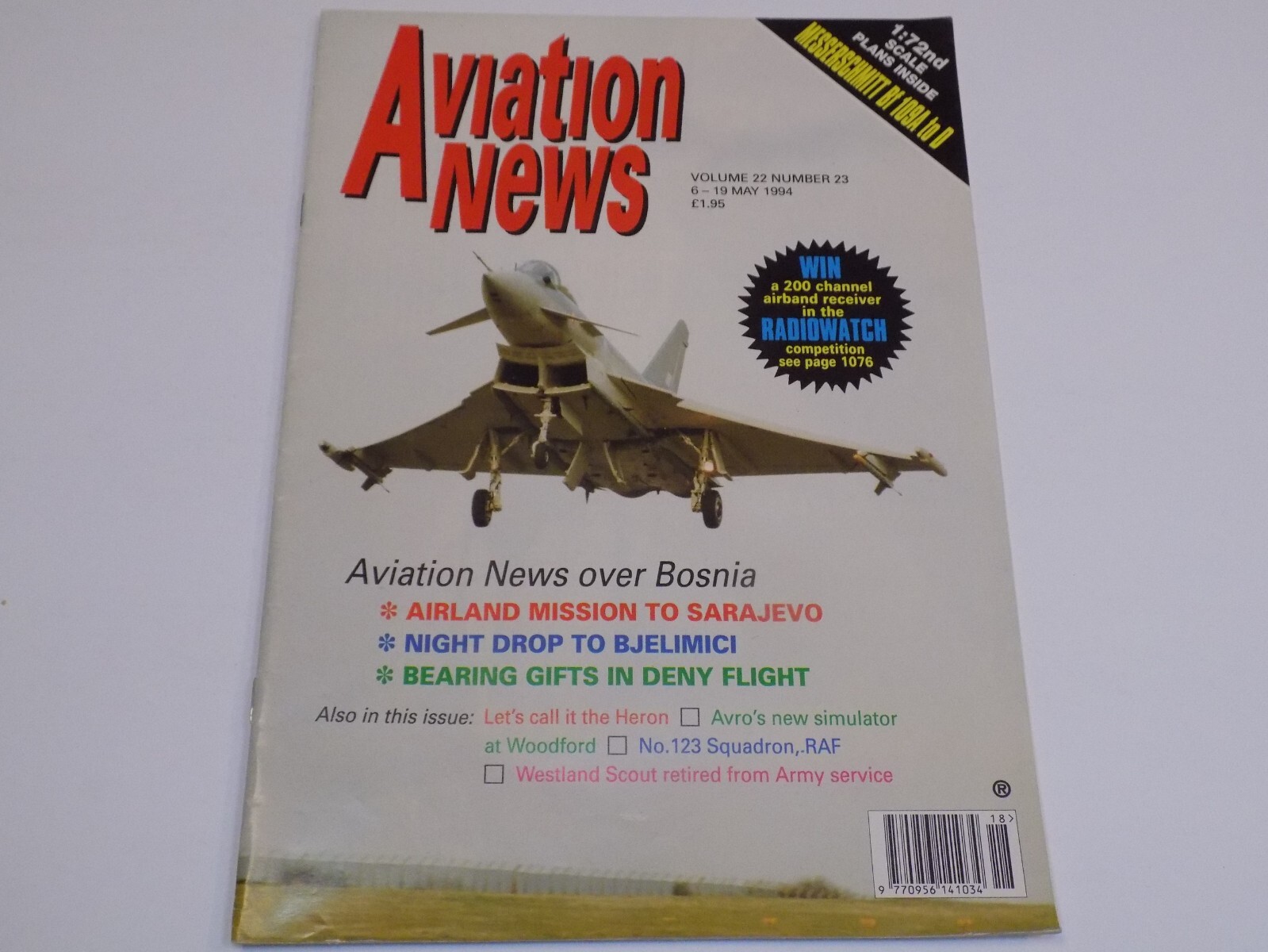 Aviation News May 1994 Messerschmitt Bf 109A B C D Bosnia Sarajevo Bjelimici RAF