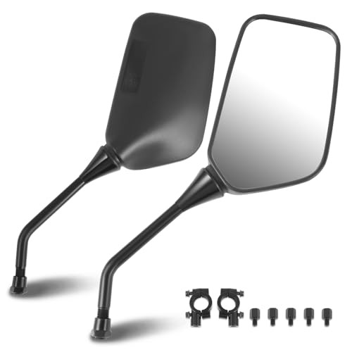 Front Pair of ATV SideView Mirror Fits 7/8" Handlebar Compatible Rectangular