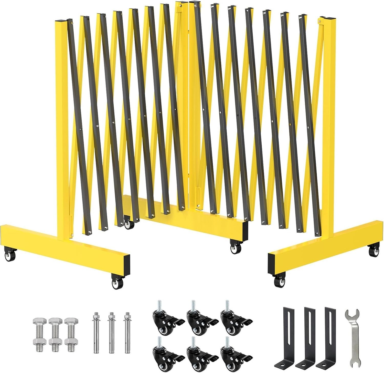 Adjustable 16.8FT Expandable Barricade - Perfect for Construction and Events