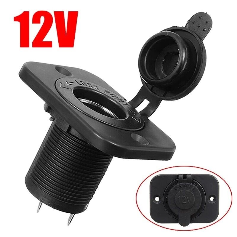 12V Waterproof Car Motorcycle Boat Cigarette Lighter Socket Power Plug Outlet US