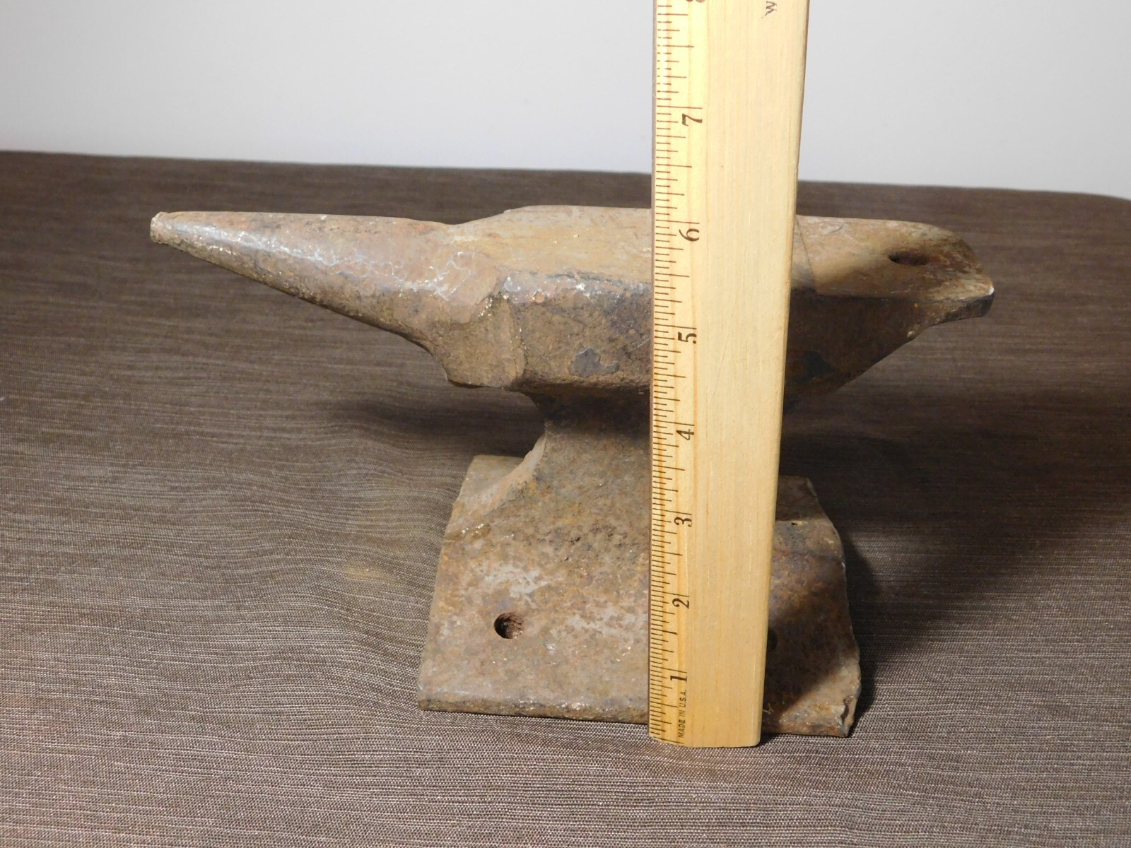 VINTAGE OLD BLACKSMITHING TOOL 7" LONG (TOP PART) IRON ANVIL