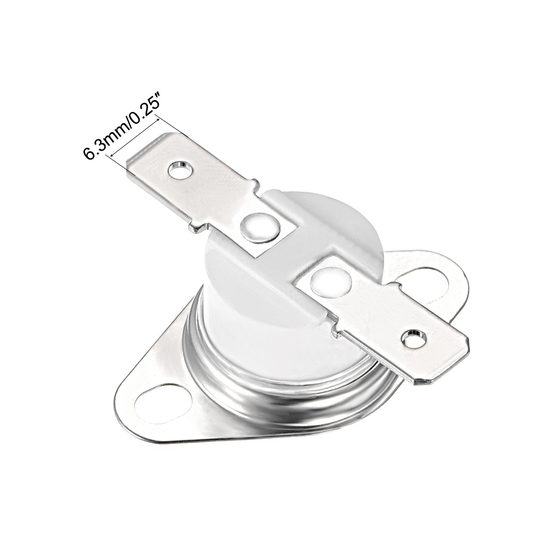 Temperature Control Switch Thermostat 200°C 10A N.C 6.3mm Pin 2pcs