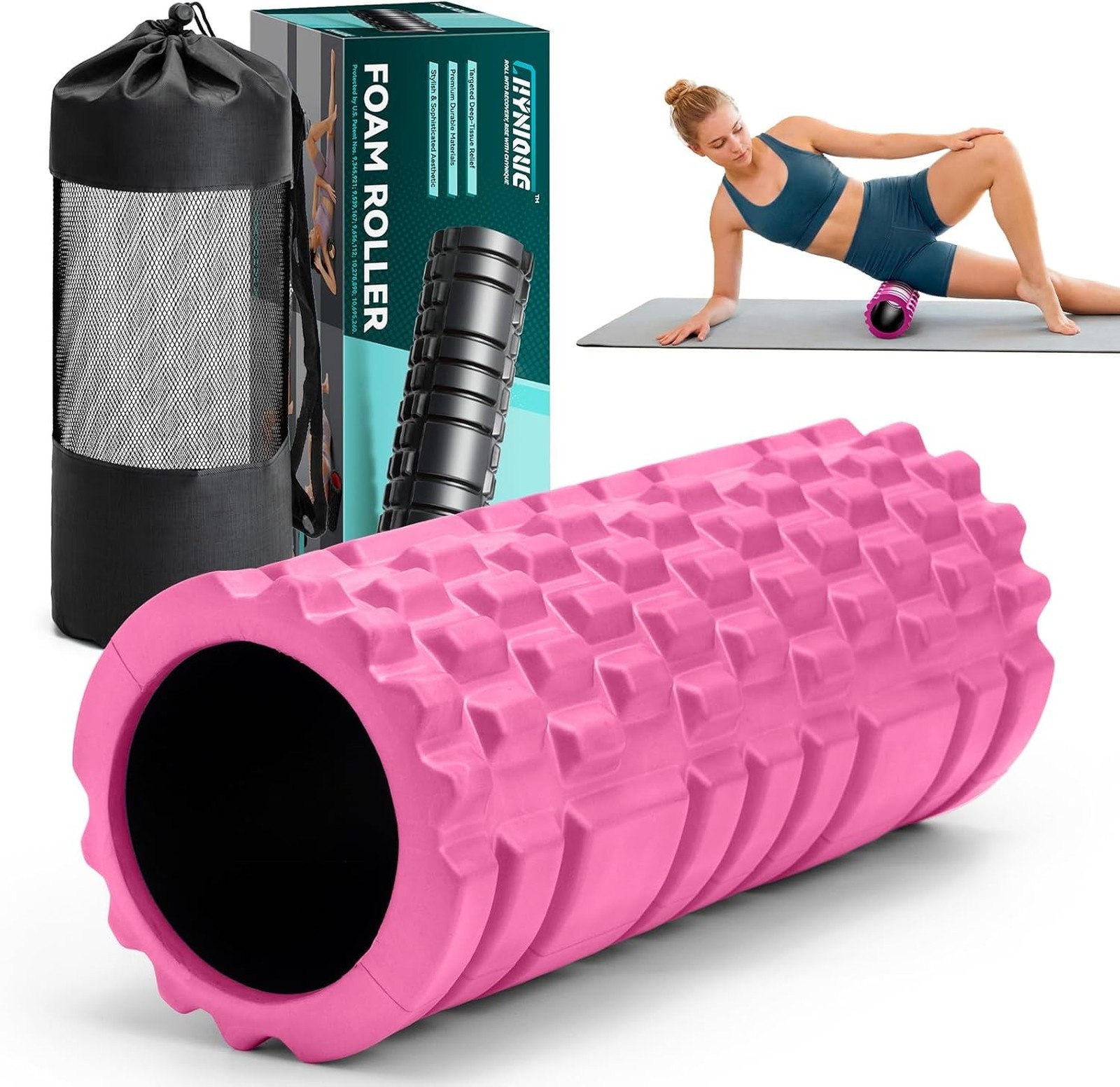 Foam Roller Multi-Density Massage Roller 13 Inches Deep Tissue Muscle Recovery