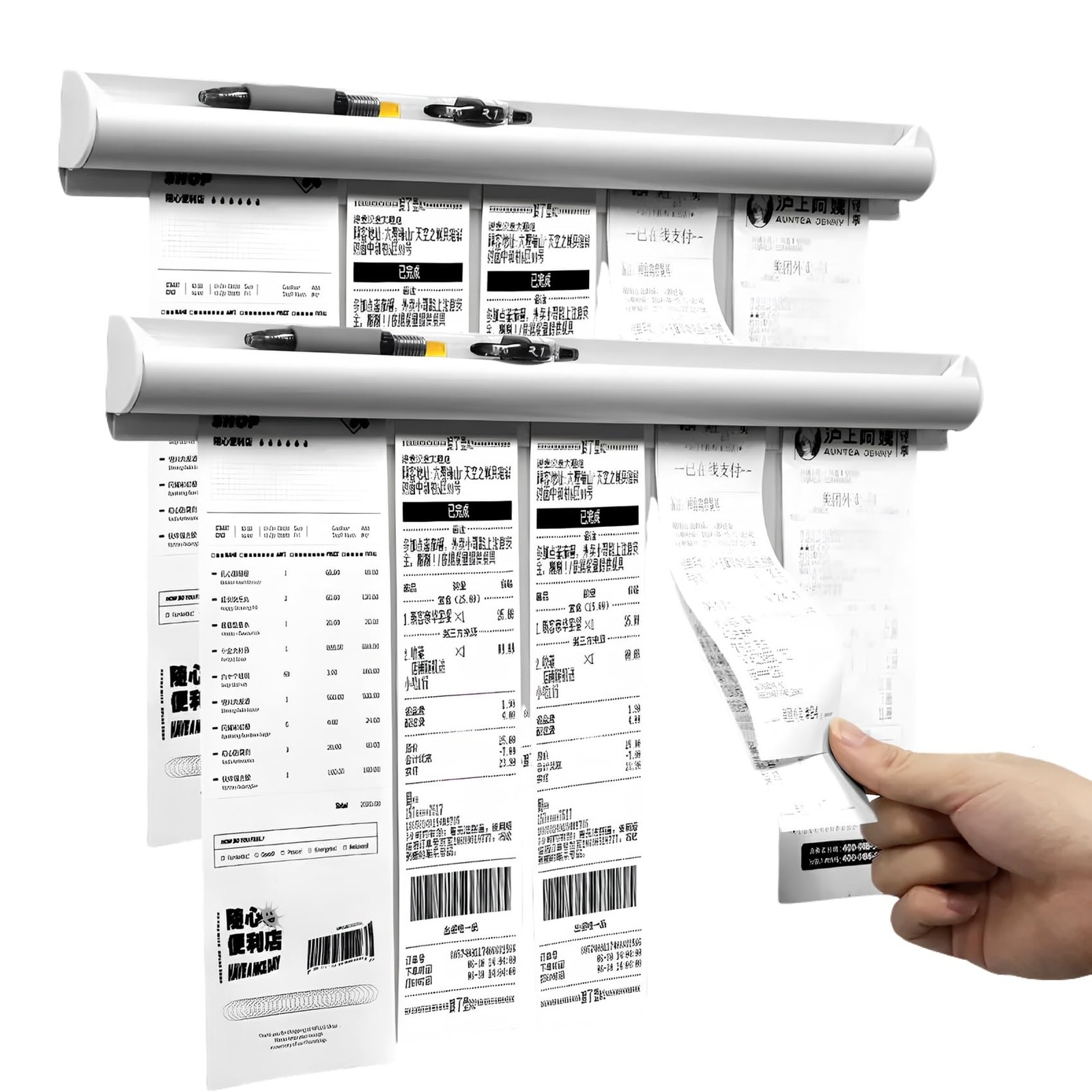 2 Pack Ticket Holders Receipt Holder for 2Pack - 30CM - Sliver, Silver
