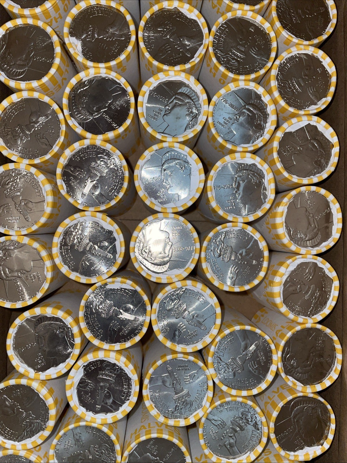 2026-P FULL BANK WRAPPED ROLLS of LIBERTY HALF DOLLARS (20 Sealed Coins) NEW
