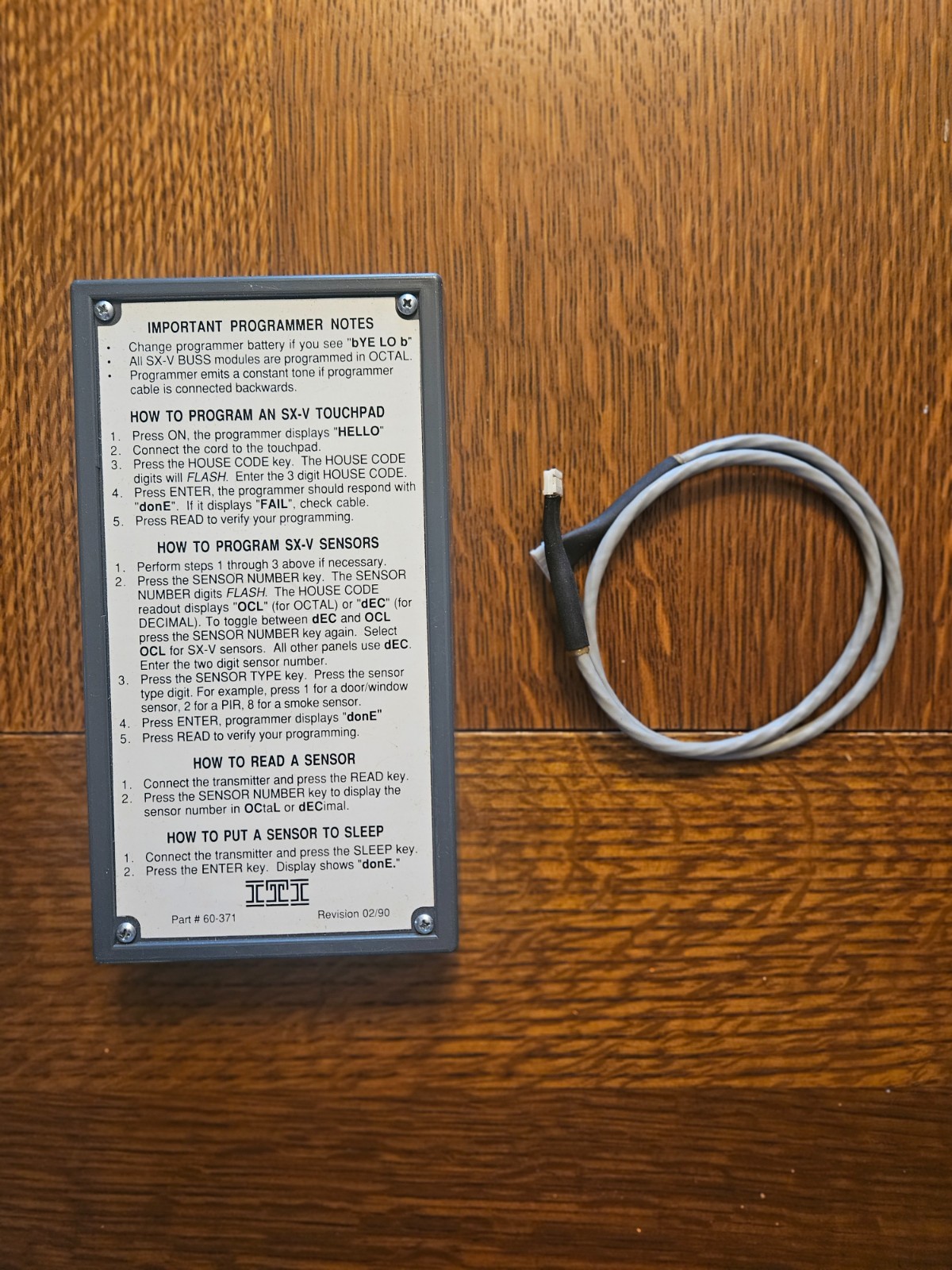 Rare Obsolete GE ITI SX-V Handheld Security System Programmer 60-371