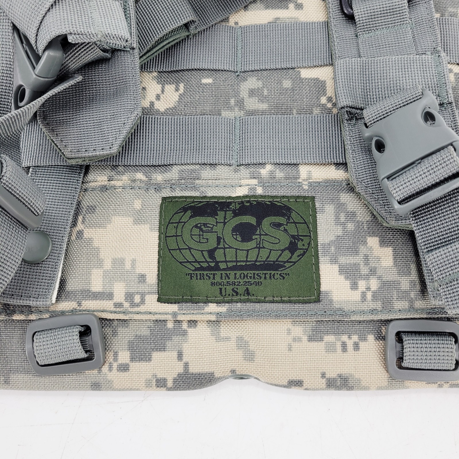 GCS ACU Hydration Bladder Carrier with Shoulder Straps MOLLE Tiger Stripe