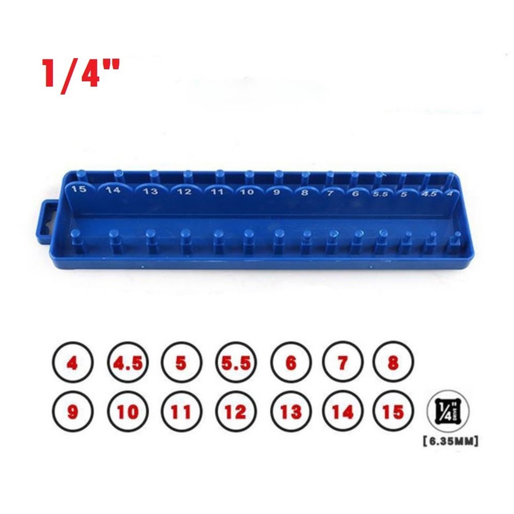 1/4 Metric Socket Storage Organizer Holder Bracket Plastic Socket Tray Rack