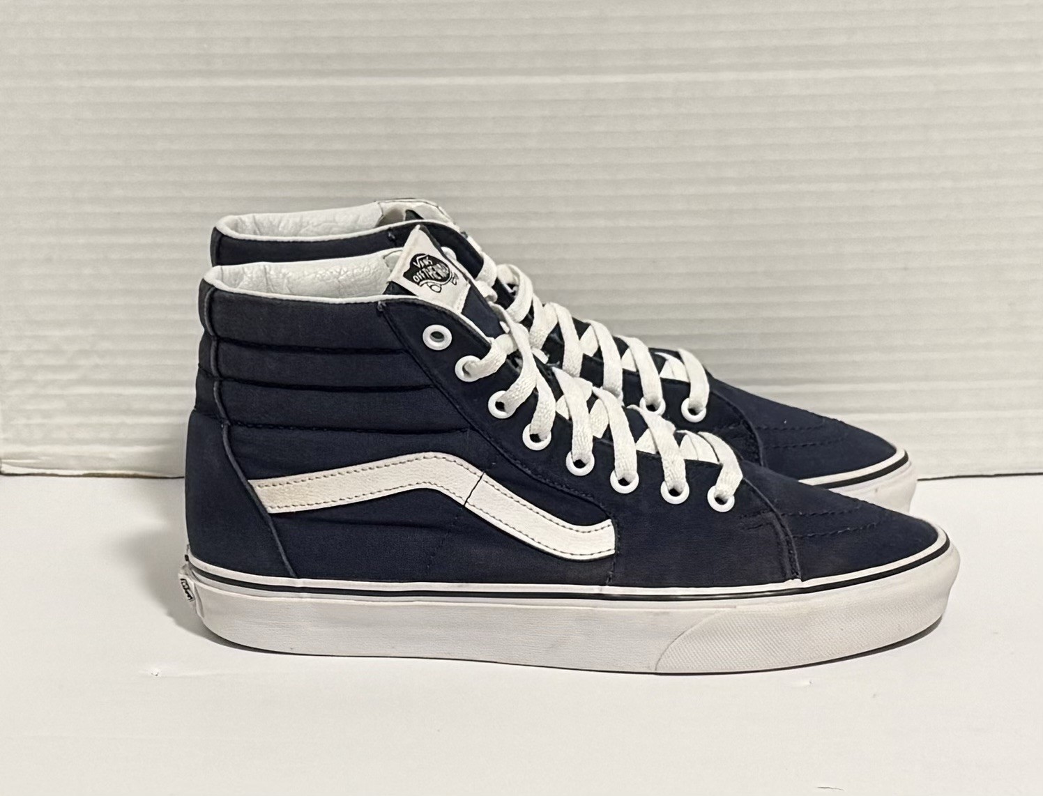 VANS Sk8-Hi Navy Blue Canvas High-Top (Men's 8.5)Sneakers Breathable Lace Up