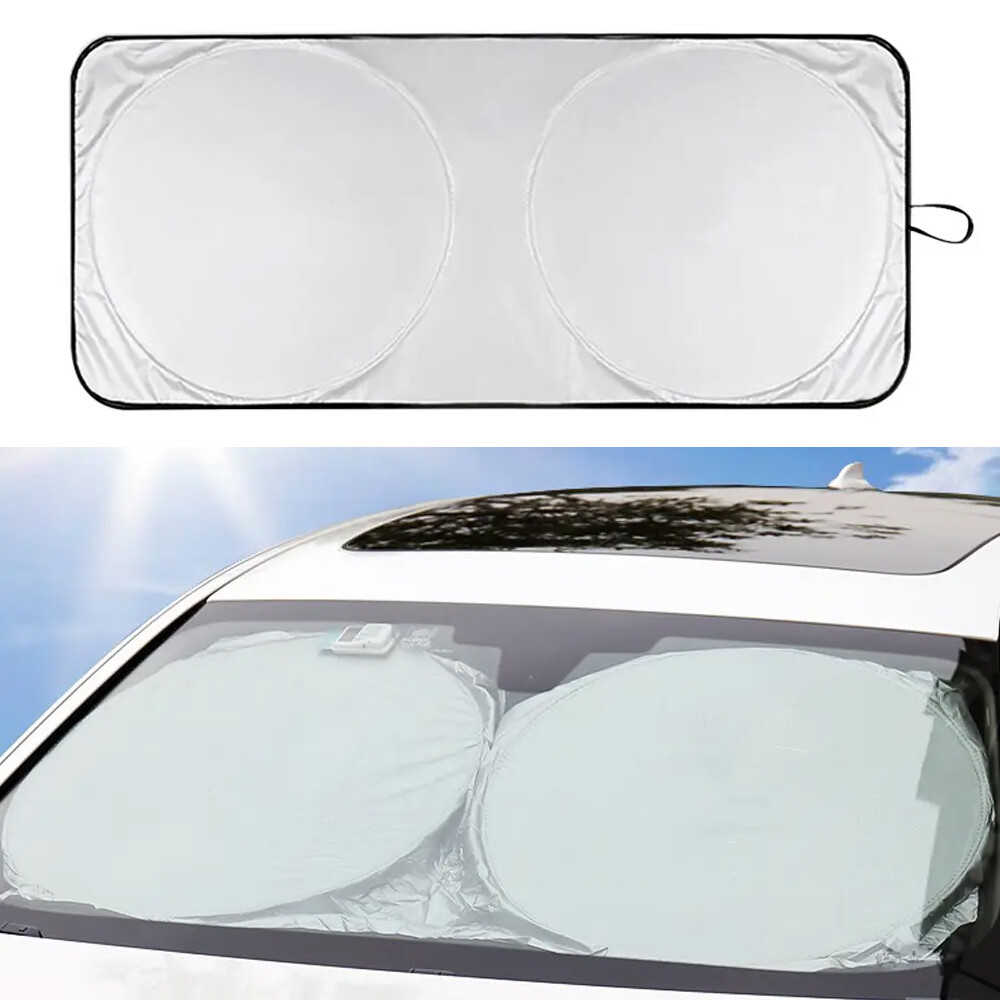 Car Sun Window Shade Cover Visor Shield UV Block Protector Silver For Volkswagen