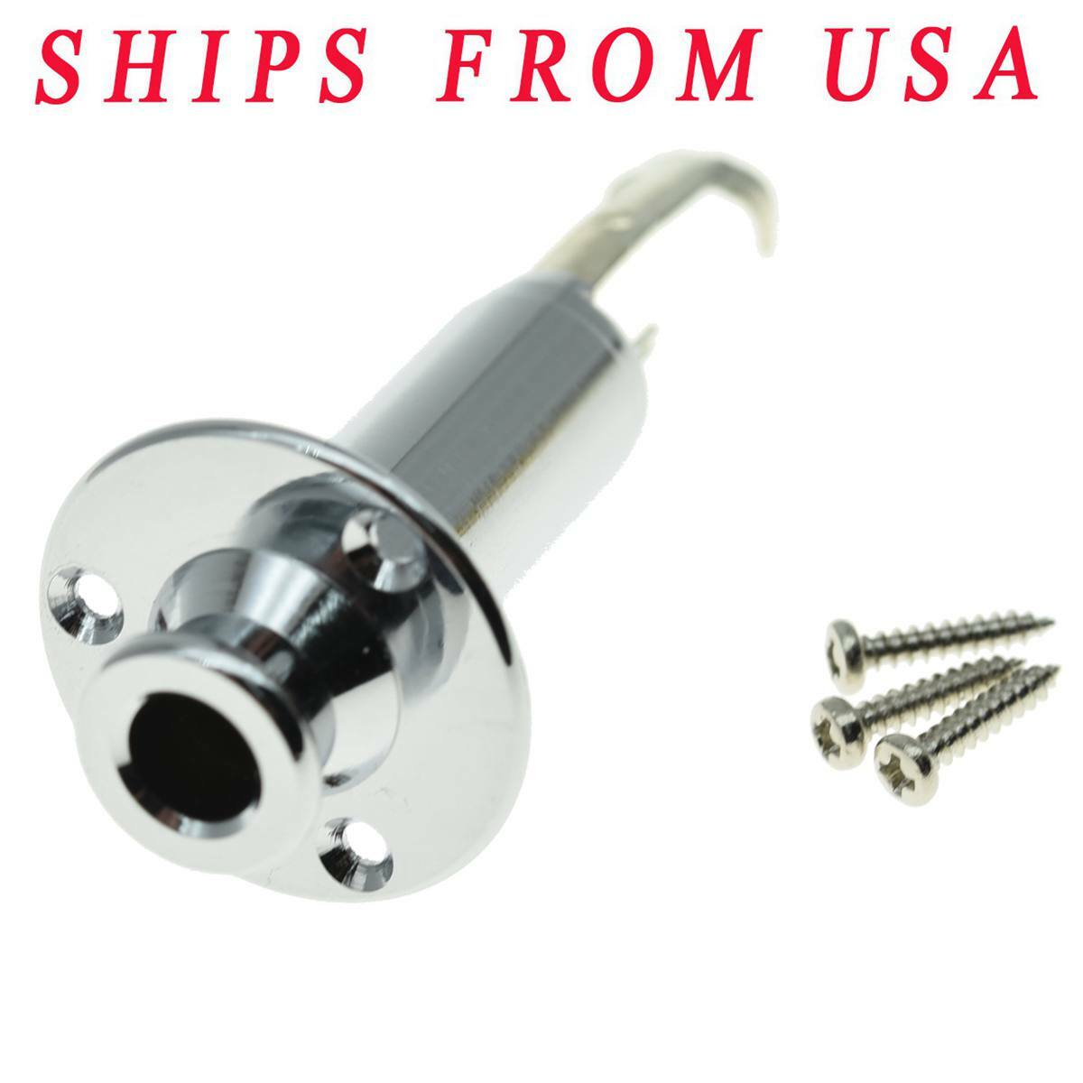 New 1/4" Acoustic Electric Guitar Mono Endpin Output Jack Strap Button Socket CR