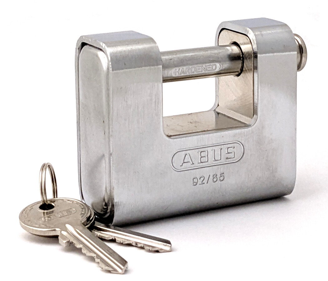 ABUS 92/65 Monoblock Sliding Shackle Padlock - Keyed Alike