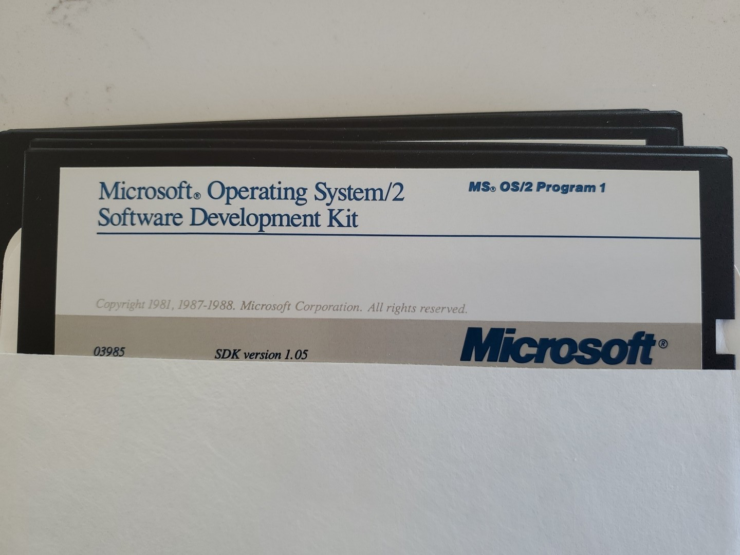 Microsoft Operating System/2 Software Development Kit 1.05 (OS/2 SDK) 5 1/4"